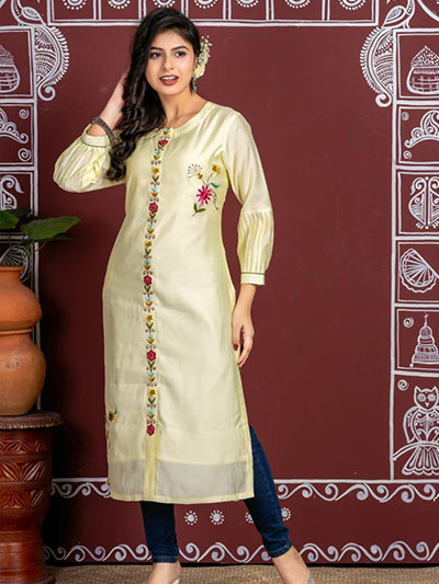 A Women Ethnic Printed Kurta manufacture by best kurta shop in kolkata
                                    